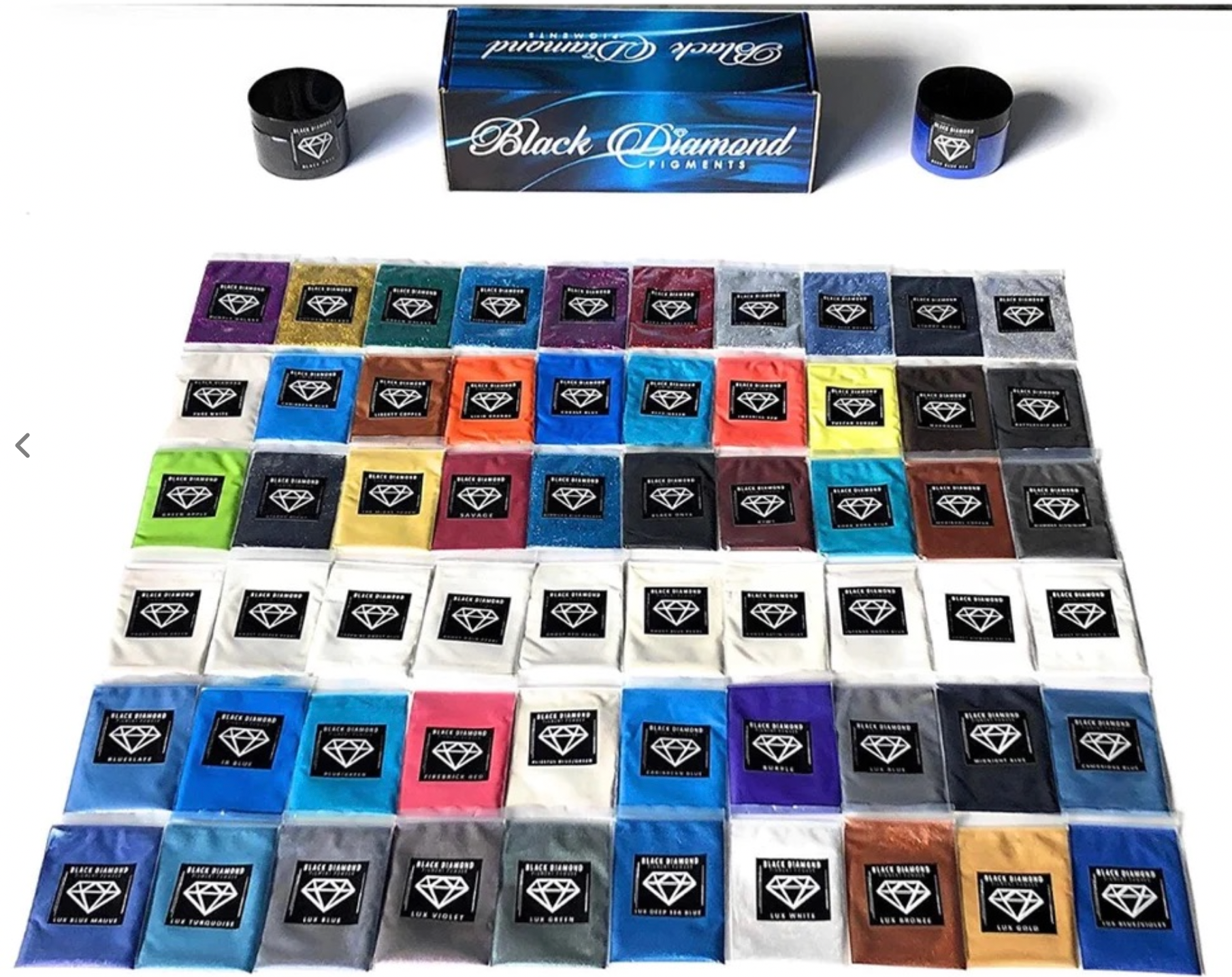 VARIETY PACK 3 (10 COLORS) powder pigment packs Black Diamond Pigments